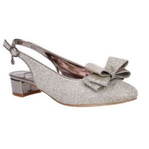 J. Renee Silver Low Heel New Dress Shoe Women's